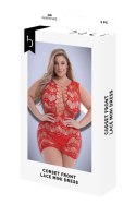 BACI CORSET FRONT LACE MINI DRESS RED, QUEEN