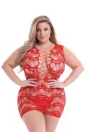 BACI CORSET FRONT LACE MINI DRESS RED, QUEEN