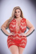 BACI CORSET FRONT LACE MINI DRESS RED, QUEEN