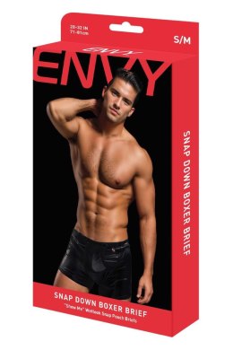 ENVY SNAP DOWN BOXER BRIEF BLACK, LX/L