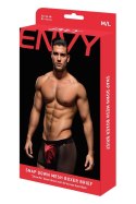 ENVY SNAP DOWN MESH BOXER BRIEF BLACK RED, L/XL