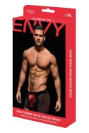 ENVY SNAP DOWN MESH BOXER BRIEF BLACK RED, S/M