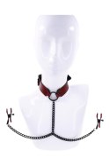 SPORTSHEETS SAFFRON COLLAR WITH NIPPLE CLAMPS