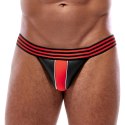 Svenjoyment - Męskie Jockstrap Z Elastycznym Paseczkiem Czarno/Czerwone 2XL