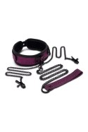 WHIPSMART DRAGON'S LAIR COLLAR, LEASH & NIPPLE CLIPS SET