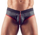 Svenjoyment - Seksowne Jockstrap Otwarte Z Tyłu I Zamkiem Na Penisa Czarno/Czerwone S