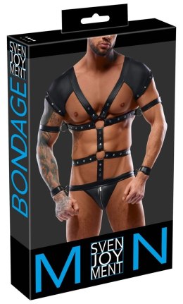 Svenjoyment Bondage - Seksowne Męskie Body Z Pasków BDSM Czarne XL