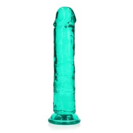 Żelowe zielone dildo z przyssawką waginalne i analne 22 cm