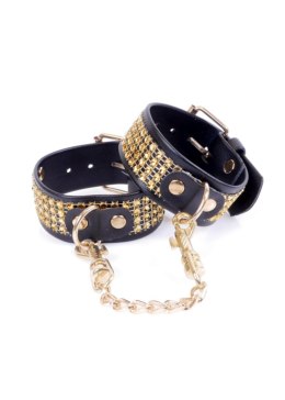 Fetish B - Series Handcuffs with cristals 3 cm Gold