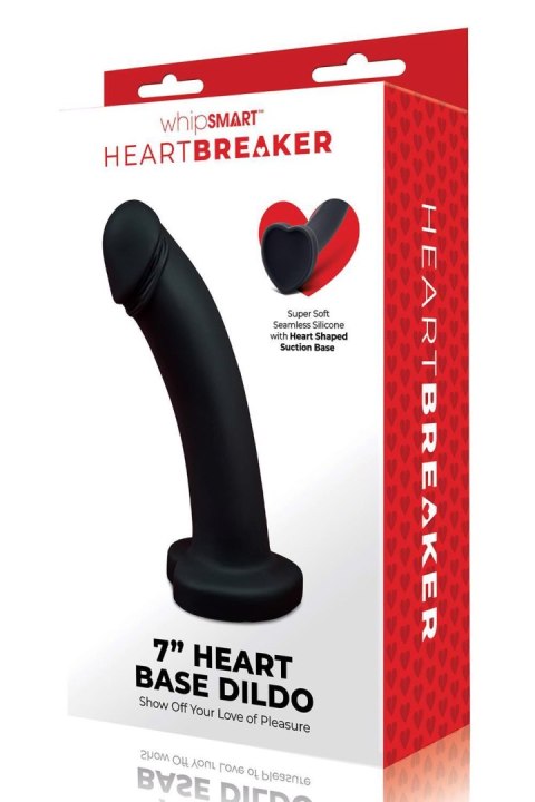 HEARTBREAKER 7INCH SILICONE DILDO HEART BASE