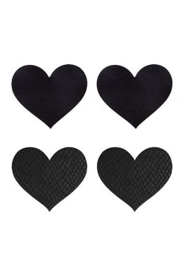 PEEKABOO PASTIES CLASSIC BLACK HEARTS