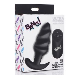 Vibrating Silicone Swirl Butt Plug with Remote Control