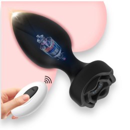 Power Escorts - Princess Plug - Remote Rose Design Plug - USB Rechargeable - 10 Functions - Black