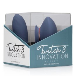 Twitch 3 - Rechargeable Vibrator & Suction - Silicone - 10 Speed - Blue/Grey