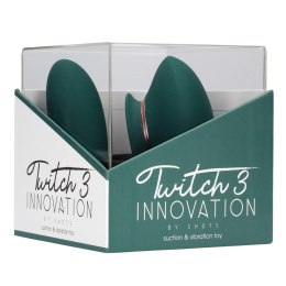 Twitch 3 - Rechargeable Vibrator & Suction - Silicone - 10 Speed - Forest Green