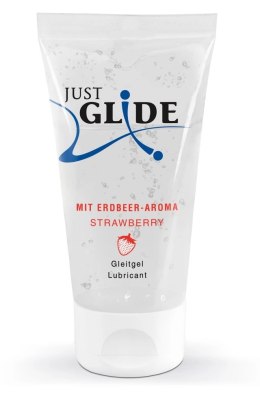 Just Glide - Nawilżający Lubrykant Na Bazie Wody Truskawkowy 50 ml