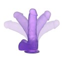 7"" Jelly Studs Crystal Dildo Medium Purple