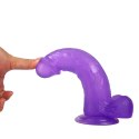 8"" Jelly Studs Crystal Dildo Large Purple