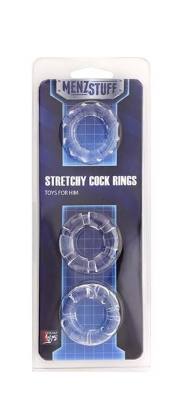 MENZSTUFF STRETCHY COCK RINGS CLEAR