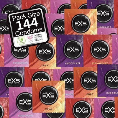 Prezerwatywy mix smaków 144 szt EXS