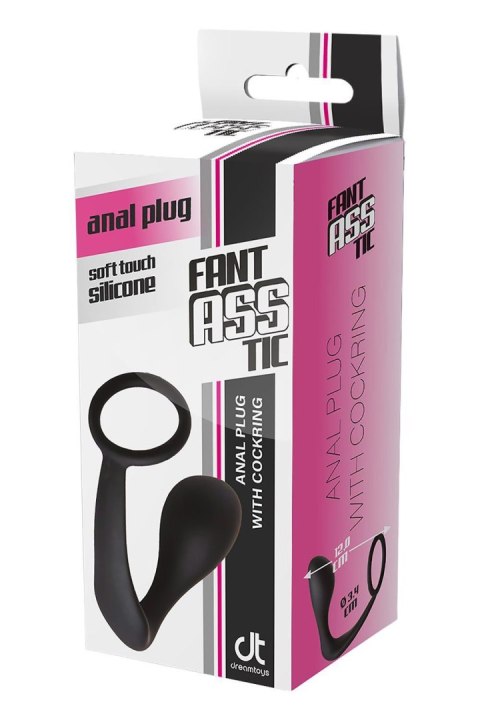 FANTASSTIC ANAL PLUG WITH COCKRING BLACK