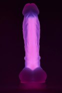 RADIANT SOFT SILICONE GLOW IN THE DARK DILDO LARGE PINK