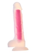 RADIANT SOFT SILICONE GLOW IN THE DARK DILDO LARGE PINK