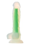 RADIANT SOFT SILICONE GLOW IN THE DARK DILDO SMALL GREEN