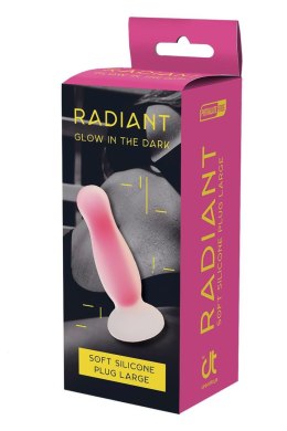 RADIANT SOFT SILICONE GLOW IN THE DARK PLUG LARGE PINK