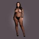 Le desire - Siateczkowe bodystocking z długim rękawem i otwartym kroczem XL - 4XL