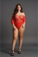 Le desir - Body z rękawami 3/4 z otwartym kroczem Plus Size