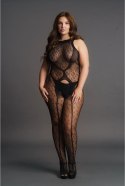 Le desir - Bodystocking Leopard z otwartym kroczem Plus Size