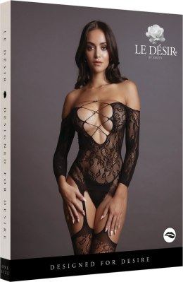 Le desir - Koronkowe bodystocking z dużym dekoltem S-L