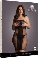 Le desir - Sukienka z siateczki z pasem maskującym Plus Size