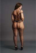 Le desir - Bodystocking do pończoch z nieprzezroczystą podszewką Plus Size