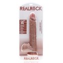 RealRock - Extra duże realistyczne dildo z jądrami 35,5 cm