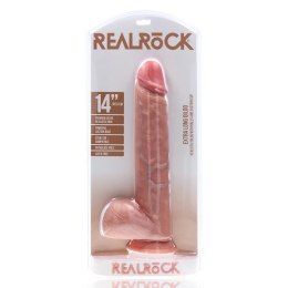 RealRock - Extra duże realistyczne dildo z jądrami 35,5 cm