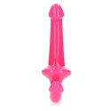 RealRock - Dildo StrapOn świecące w ciemności 13,5 cm