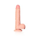 RealRock - Proste realistyczne dildo z jądrami i przyssawką 18 cm