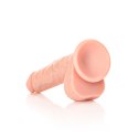 RealRock - Proste realistyczne dildo z jądrami i przyssawką 18 cm