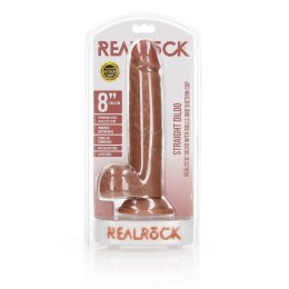 RealRock - Proste realistyczne dildo z jądrami i przyssawką 20,5 cm