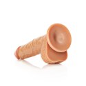 RealRock - Proste realistyczne dildo z jądrami i przyssawką 20,5 cm