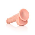 RealRock - Proste realistyczne dildo z jądrami i przyssawką 20,5 cm