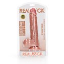 RealRock - Proste realistyczne dildo z jądrami i przyssawką 23 cm