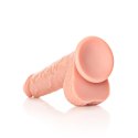 RealRock - Proste realistyczne dildo z jądrami i przyssawką 23 cm