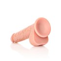 RealRock - Proste realistyczne dildo z jądrami i przyssawką 25,5 cm