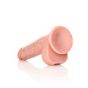 RealRock - Proste realistyczne dildo z jądrami i przyssawką 28 cm