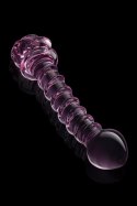 GLAZE GLASS ROSEBUD SPIRAL G-SPOT DILDO