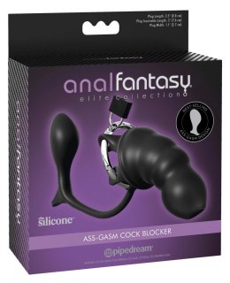 Anal Fantasy - Klatka Na Penisa Z Wtyczką Analną Czarna