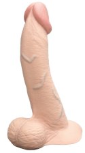 B-Vibe - Realistyczne Dildo Z Jądrami I Przyssawką Slipskin 22,3 cm Curved Cieliste